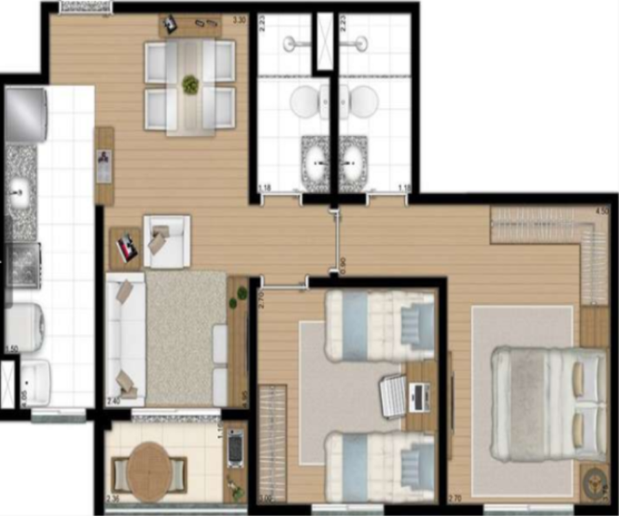 DIADEMA/SP - 2 DORM/1 SUÍTE, 1 WC, 1 VG, 55M² Ú, PISCINA DIADEMA/SP - 2 DORM/1 SUÍTE, 1 WC, 1 VG, 55M² Ú, PISCINA, localizado em Diadema - SP