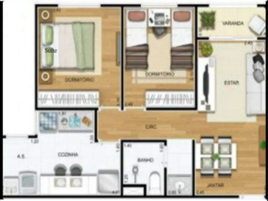 GUAIANAZES - 2 DORM, SALA J/E INTEGRADA, WC, 2 VG, 49M² U GUAIANAZES - 2 DORM, SALA J/E INTEGRADA, WC, 2 VG, 49M² U, localizado em São Paulo - SP